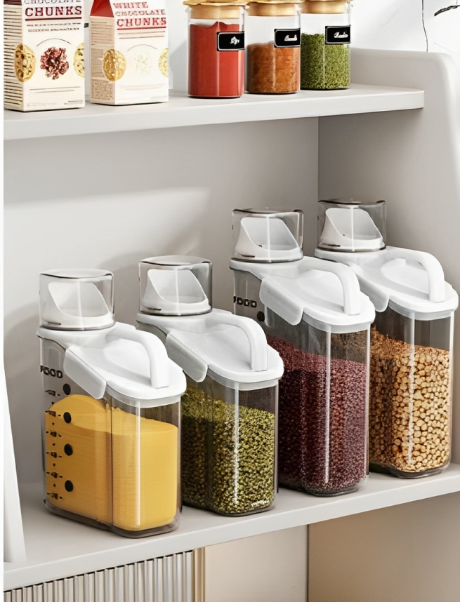 Gray Plastic Containers with Lids