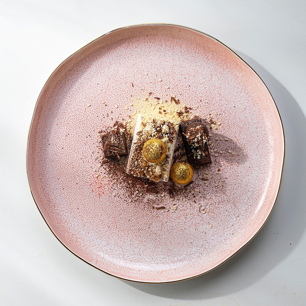 Porcelain Pink Plates 8.25 Inch