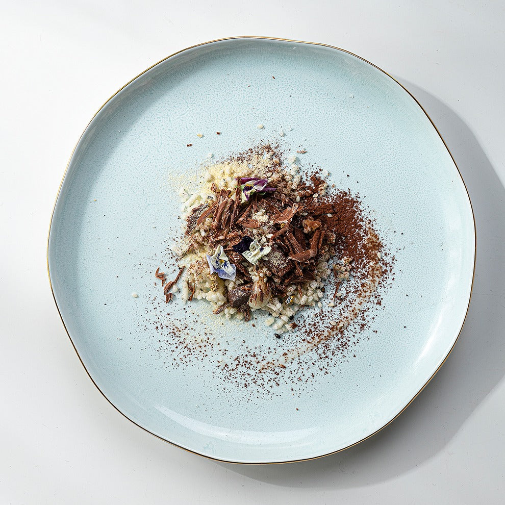 Porcelain Cyan Plates 8.25 Inch