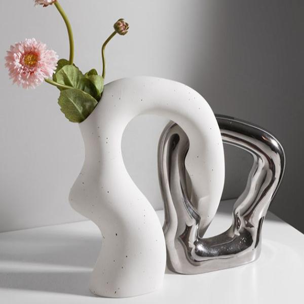 Geometric Flowers Vase Set