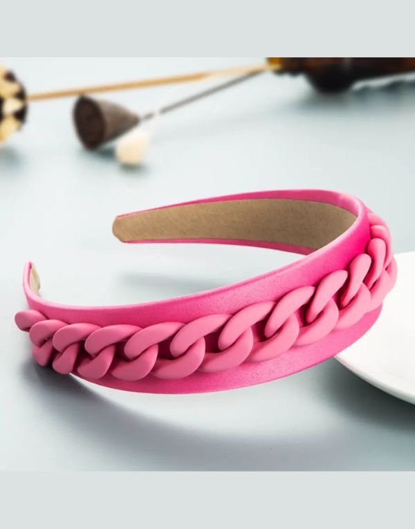 French color Resin Chain fabric Hairband