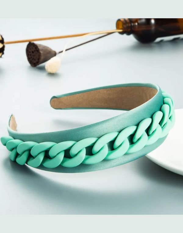 French color Resin Chain fabric Hairband