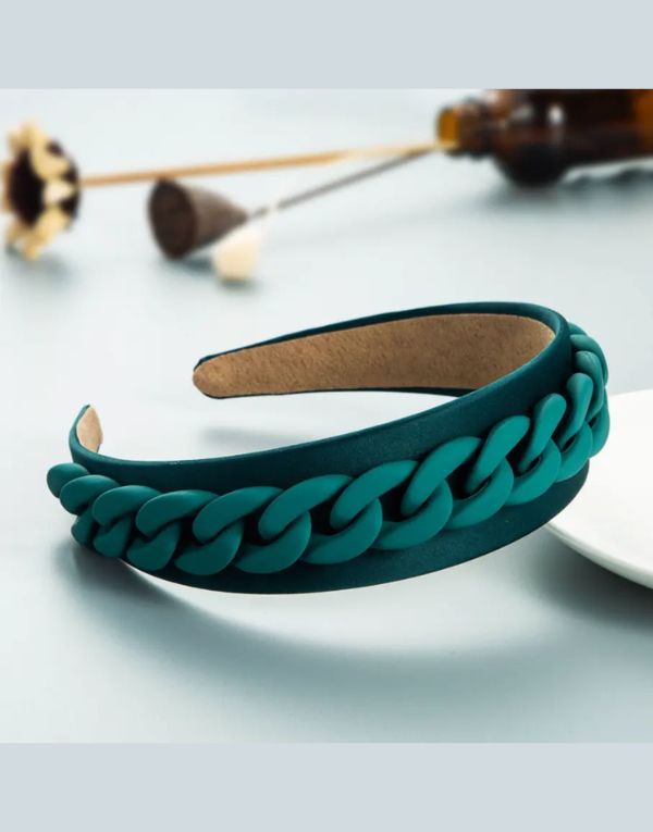 French color Resin Chain fabric Hairband