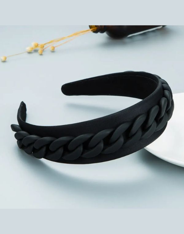 French color Resin Chain fabric Hairband