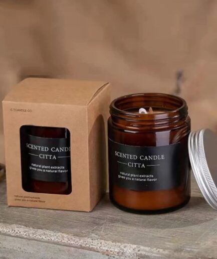 Rose Petals Brown Bottle Scented Candles