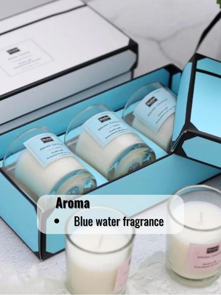 Nordic Cup Blue Scented Candle With Gift Box - Image 2