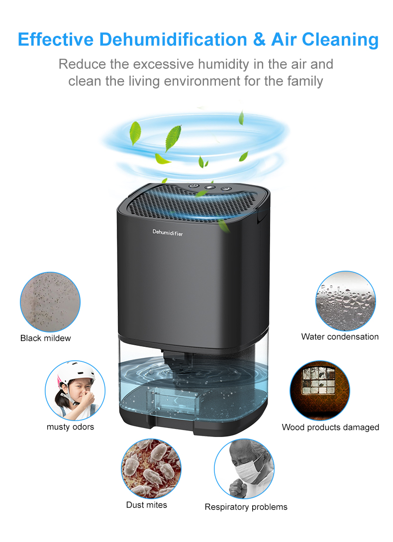 1000ml Portable Moisture Absorbed Thermoelectric Dehumidifier - Image 7