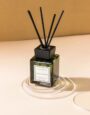 Gray Amber Allure 200ml Square glass reed diffuser in color box