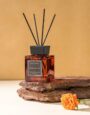 Orange Champagne 200ml Square glass reed diffuser in color box