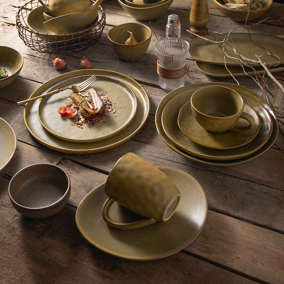 Reactive Handmade Ceramic Plates