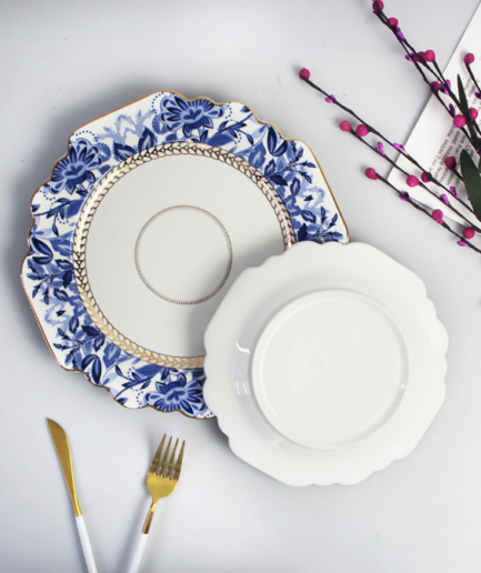 Ceramics Hot Sale decor Round Dishes Plates