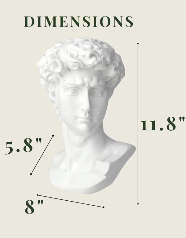 Statue Greek Artist Bust Gypsum
