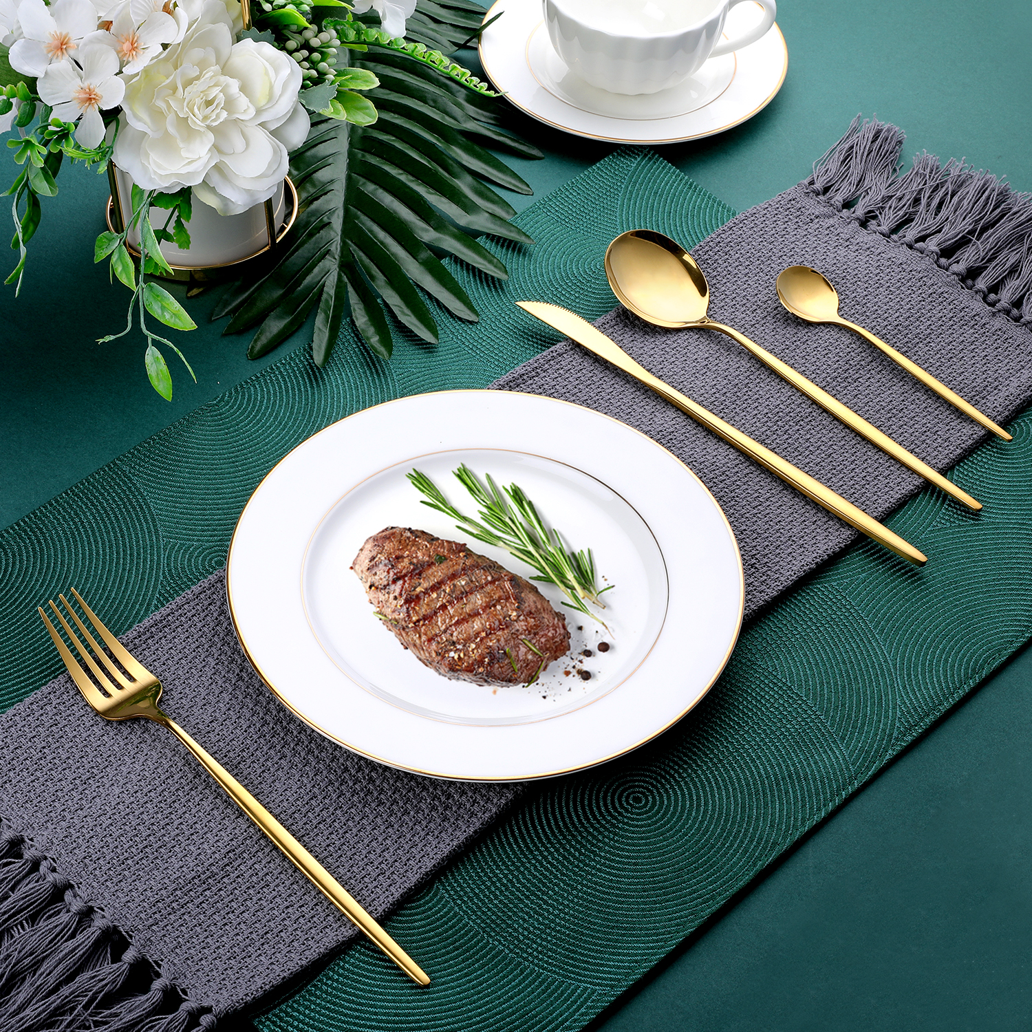 Gold Serving Utensils OGORI 4-Piece Mirror Polished Superior Stainless Steel - Image 6