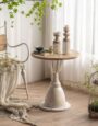 American-style antique solid wood small family sofa side table