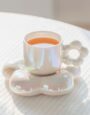 Ceramic Coffee Mug with Saucer