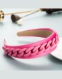 French color Resin Chain fabric Hairband (6)
