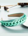 French color Resin Chain fabric Hairband (6)