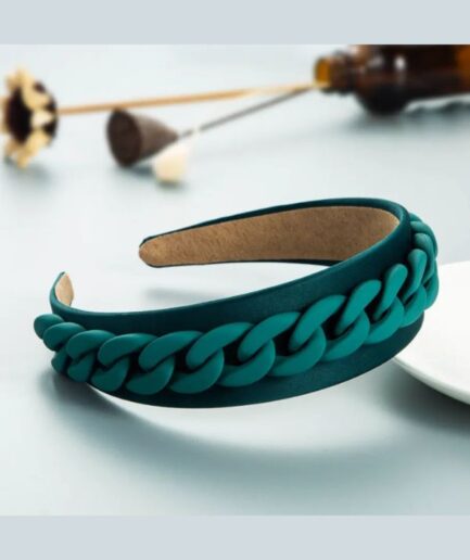 French color Resin Chain fabric Hairband (6)