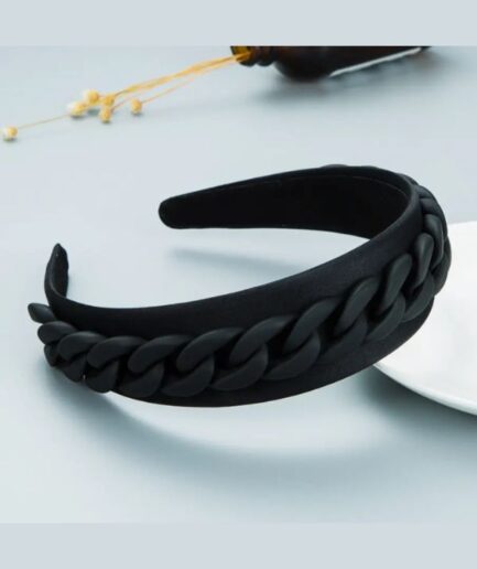 French color Resin Chain fabric Hairband (6)