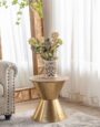 Light luxury Nordic gold retro living room coffee table
