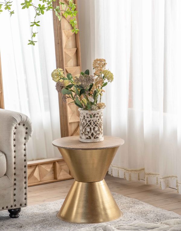 Light luxury Nordic gold retro living room coffee table
