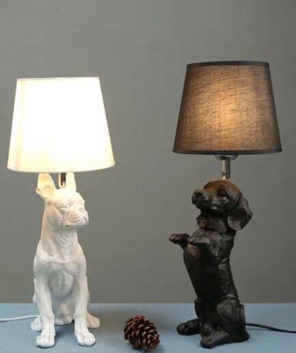 Beagles Corgi Pugs Puppy sculpture LED Table lamp