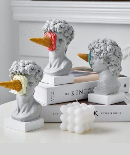 Pop art sculpture, David Bust