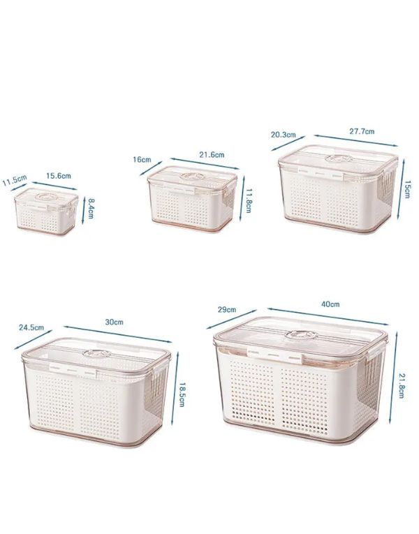 Refrigerator Storage Box and Bin Fruit Storage Box for Fridge Vegetables