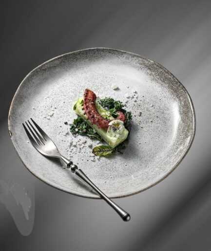 Rustic Villa Reactive Glaze Ceramic Plates