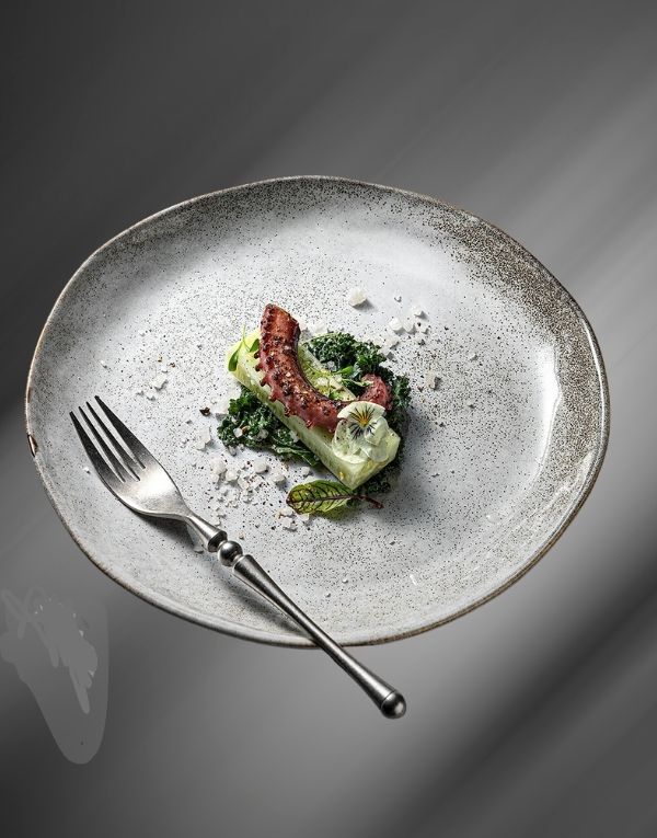 Rustic Villa Reactive Glaze Ceramic Plates Size: 11 Inch
