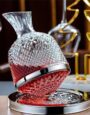 Spinning Wine Decanter Crystal Glass, 360° Manual Rotation (1)