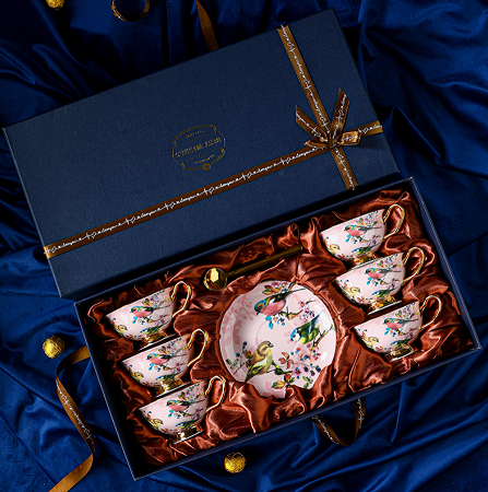 Unique Tea Cup and Saucer in Gift Box