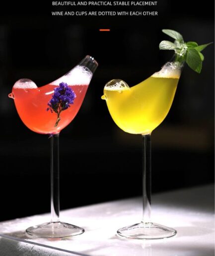 Creative Birdshaped Cocktail Glasses Transparent (1)