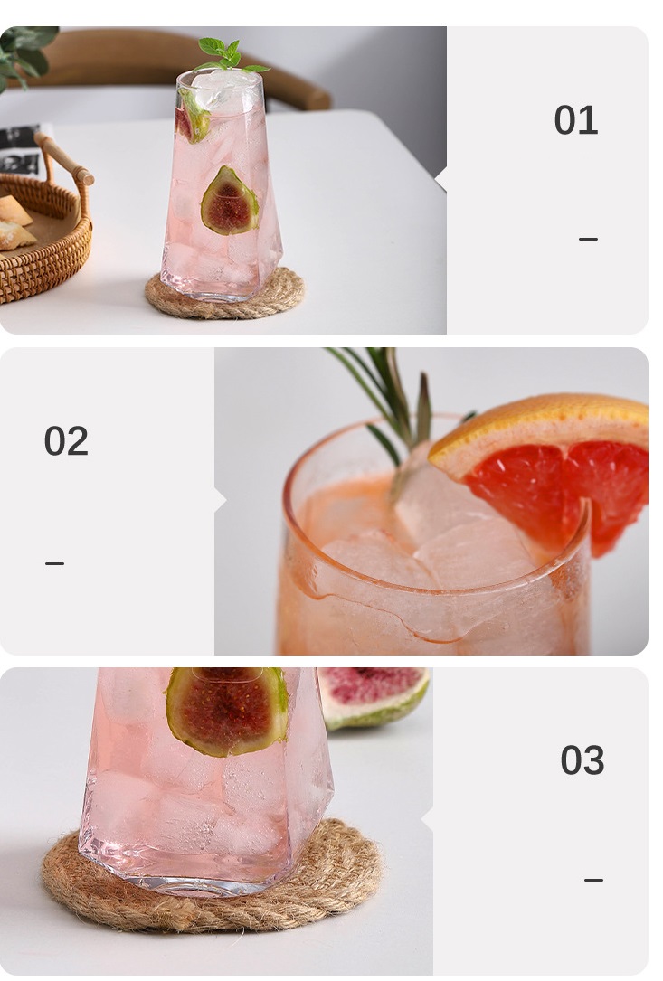 Geometrical Highball 500ml Cocktail Glasses - Image 10