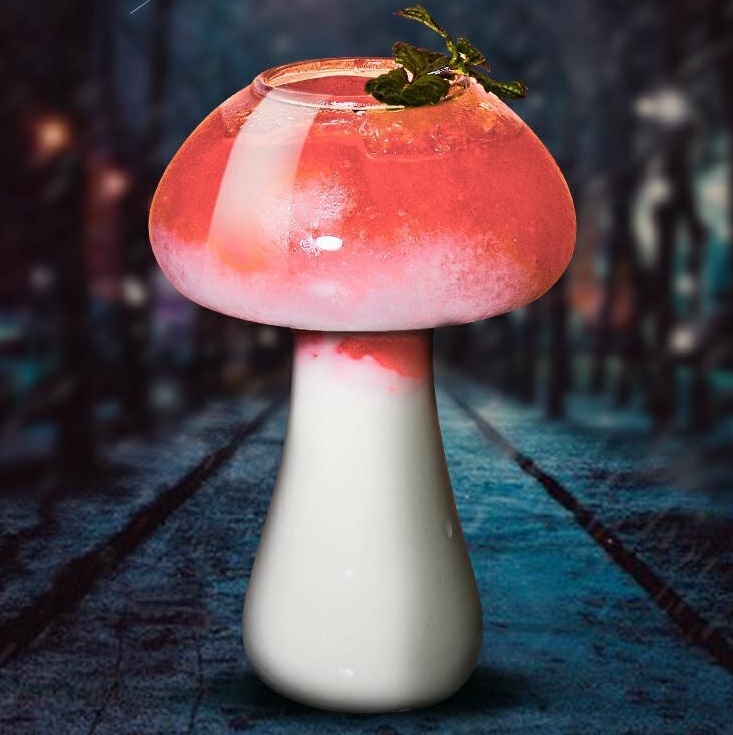 Mushroom Shaped Cute Cocktail Glass - Image 2