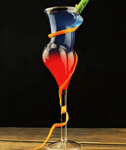 Beautiful Lady Shaped Cocktail Glass