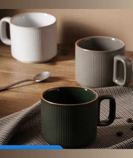 Lined Ceramic Coffee Mug