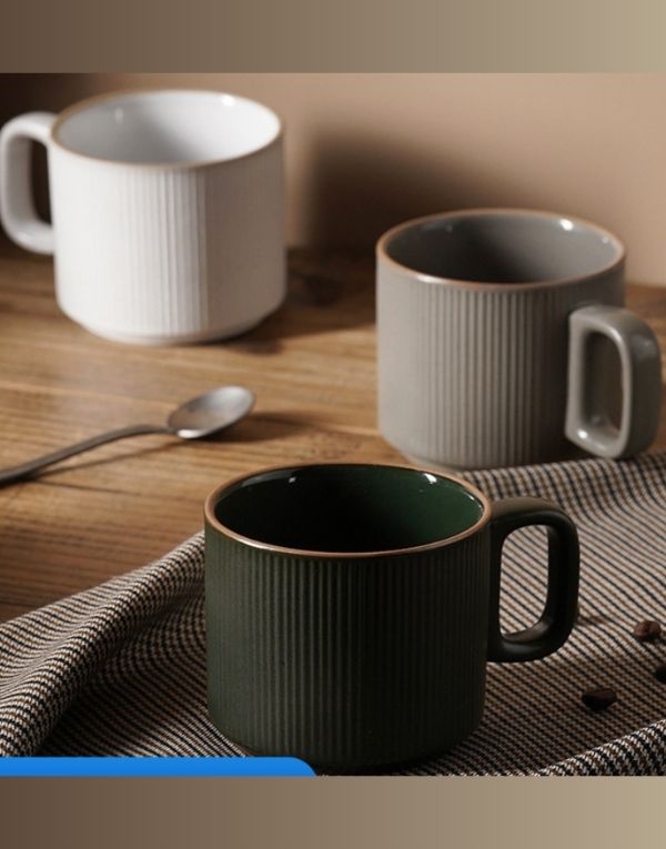 Lined Porcelain Coffee Mug