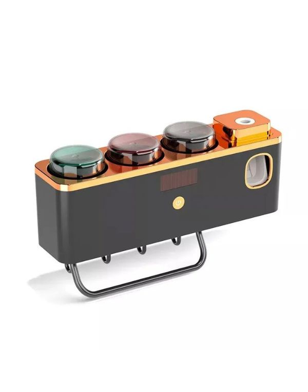 Bathroom Accessories Organizer Wall Mounted UV Toothbrush Holder Automatic Toothpaste Dispenser set
