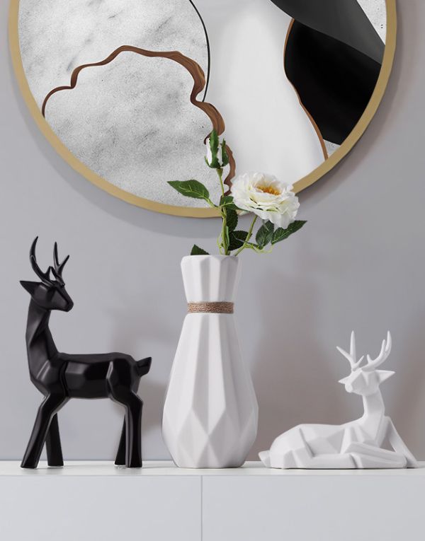 Creative door decoration white and black ELK Set
