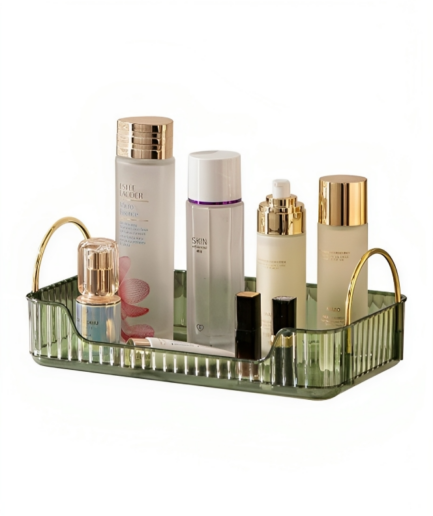 Bathroom Green Countertop Fragrance Tray and Vanity Organizer