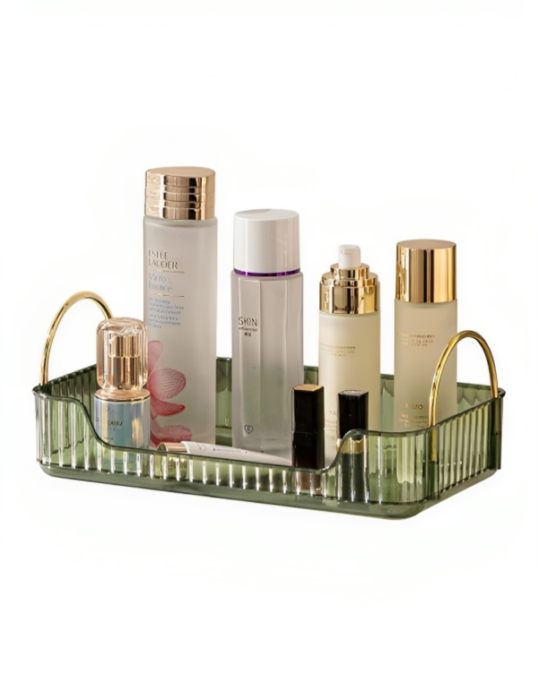 Bathroom Green Countertop Fragrance Tray and Vanity Organizer