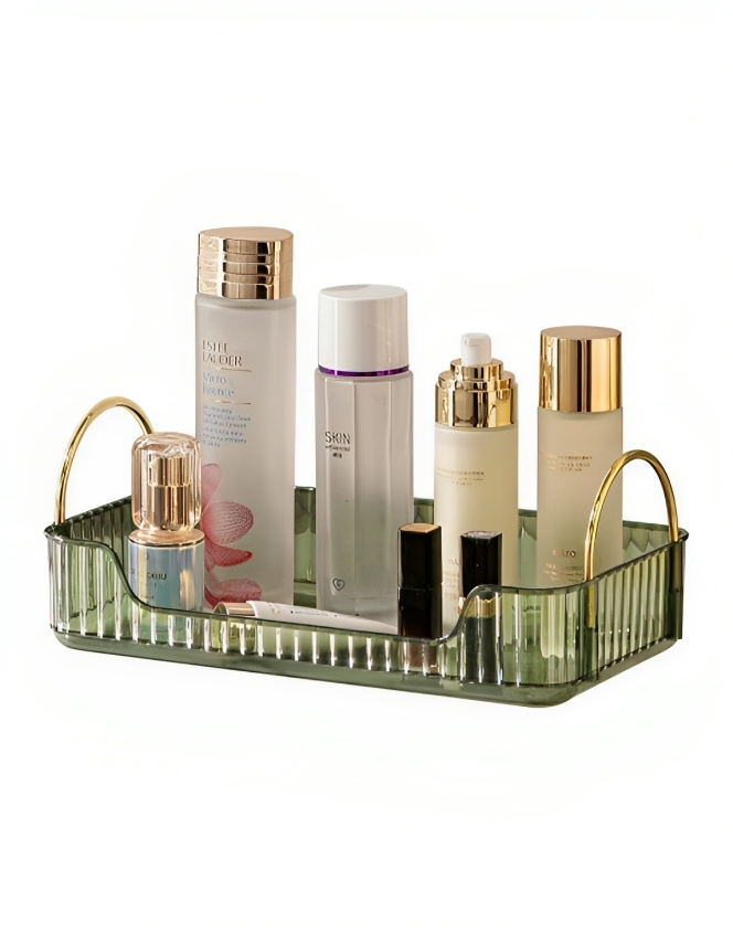 Bathroom Green Countertop Fragrance Tray and Vanity Organizer