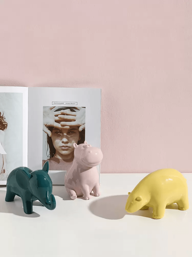 Porcelain Animal Figurines Creative Sculptures Home Décor - Image 3