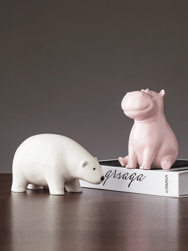 Porcelain Animal Figurines Creative Sculptures Home Décor - Image 6
