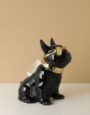 Black Swag Dog Tissue Holder