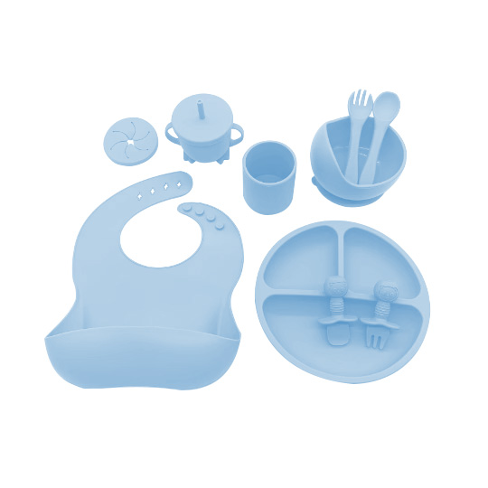 Set 10Pcs Silicone Tableware Kit for Baby - Image 10