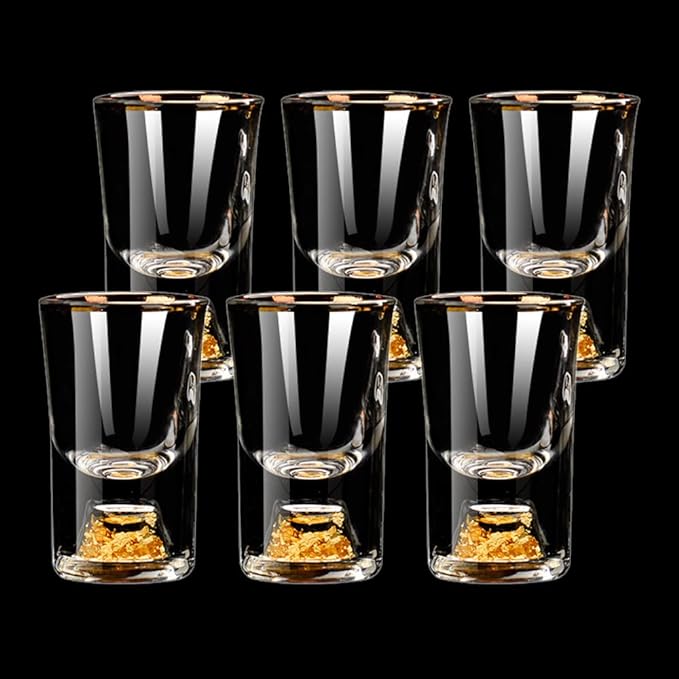 Gold Foil Liquor Crystal Glass - Image 4