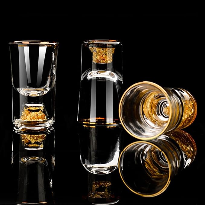 Gold Foil Liquor Crystal Glass - Image 2