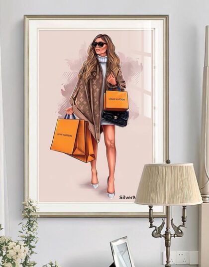 Luxury Decorative Cardboard Porcelain Painting for Your Living Room (Size: 40x60 CM)